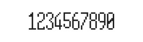 5×12数字点阵字体 ddN512AB1689