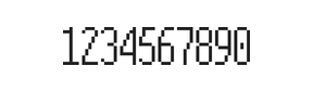 5×12数字点阵字体 ddN512AB1691