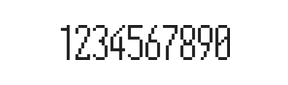 5×12数字点阵字体 ddN512AB1692