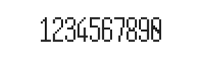 5×12数字点阵字体 ddN512AB1706