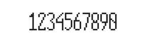 5×12数字点阵字体 ddN512AB1709