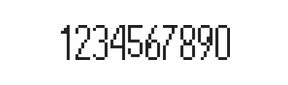 5×12数字点阵字体 ddN512AB1711