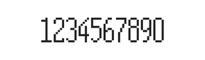 5×12数字点阵字体 ddN512AB1713