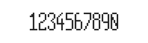 5×12数字点阵字体 ddN512AB1722