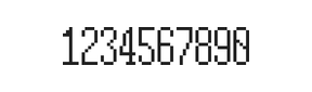 5×12数字点阵字体 ddN512AB1730