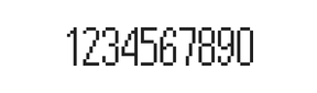 5×12数字点阵字体 ddN512AB1732