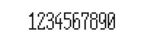 5×12数字点阵字体 ddN512AB1741