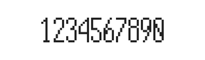 5×12数字点阵字体 ddN512AB1744