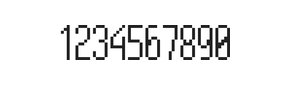 5×12数字点阵字体 ddN512AB1750