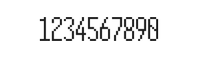 5×12数字点阵字体 ddN512AB1751