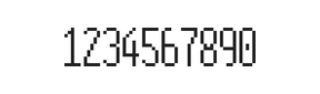 5×12数字点阵字体 ddN512AB1761