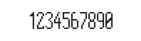 5×12数字点阵字体 ddN512AB1763