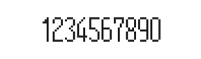 5×12数字点阵字体 ddN512AB1764
