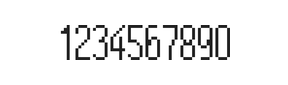5×12数字点阵字体 ddN512AB1771