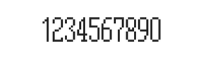 5×12数字点阵字体 ddN512AB1772