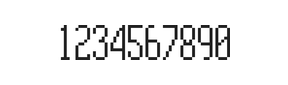 5×12数字点阵字体 ddN512AB1773