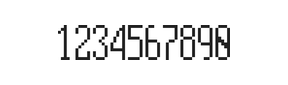 5×12数字点阵字体 ddN512AB1776