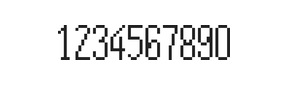 5×12数字点阵字体 ddN512AB1782