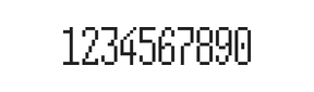 5×12数字点阵字体 ddN512AB1789