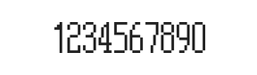 5×12数字点阵字体 ddN512AB1793