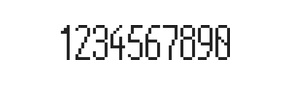 5×12数字点阵字体 ddN512AB1800