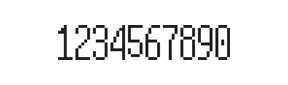 5×12数字点阵字体 ddN512AB1811