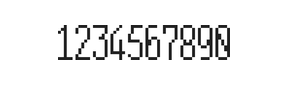 5×12数字点阵字体 ddN512AB1812