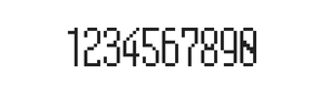 5×12数字点阵字体 ddN512AB1815