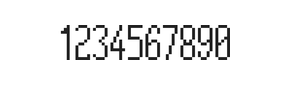 5×12数字点阵字体 ddN512AB1821