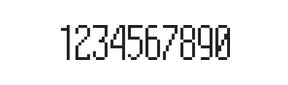 5×12数字点阵字体 ddN512AB1822
