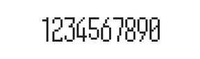 5×12数字点阵字体 ddN512AB1823