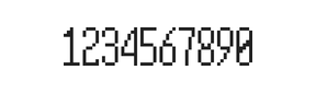 5×12数字点阵字体 ddN512AB1825