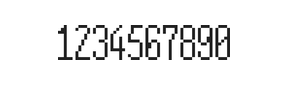 5×12数字点阵字体 ddN512AB1828