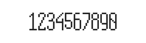 5×12数字点阵字体 ddN512AB1833