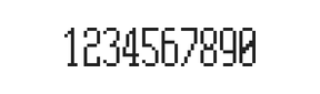 5×12数字点阵字体 ddN512AB1834
