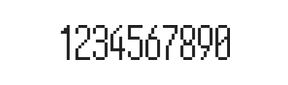 5×12数字点阵字体 ddN512AB1835