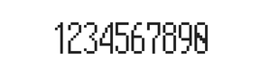 5×12数字点阵字体 ddN512AB1836