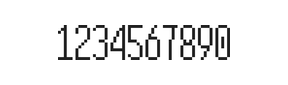5×12数字点阵字体 ddN512AB1838