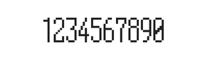 5×12数字点阵字体 ddN512AB1839