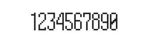 5×12数字点阵字体 ddN512AB1847