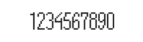 5×12数字点阵字体 ddN512AB1849