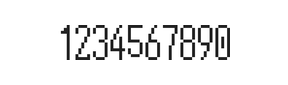 5×12数字点阵字体 ddN512AB1850