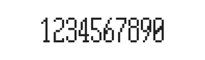 5×12数字点阵字体 ddN512AB1853