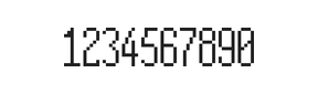 5×12数字点阵字体 ddN512AB1860