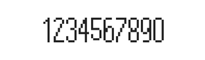 5×12数字点阵字体 ddN512AB1862