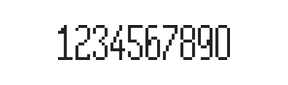5×12数字点阵字体 ddN512AB1863