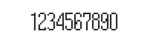 5×12数字点阵字体 ddN512AB1868