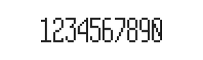 5×12数字点阵字体 ddN512AB1869