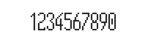 5×12数字点阵字体 ddN512AB1871