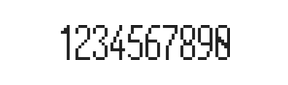 5×12数字点阵字体 ddN512AB1874